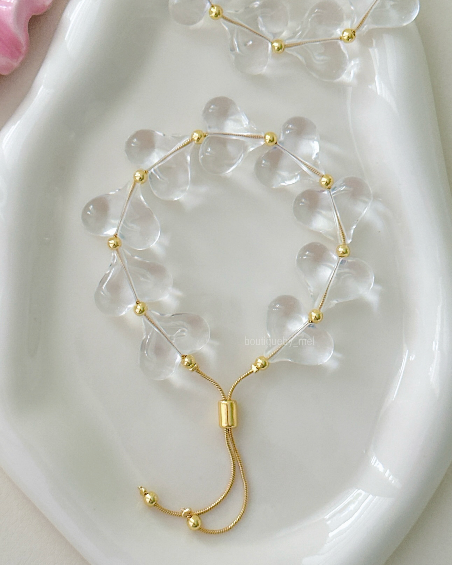 Transparent Hearts Bracelet