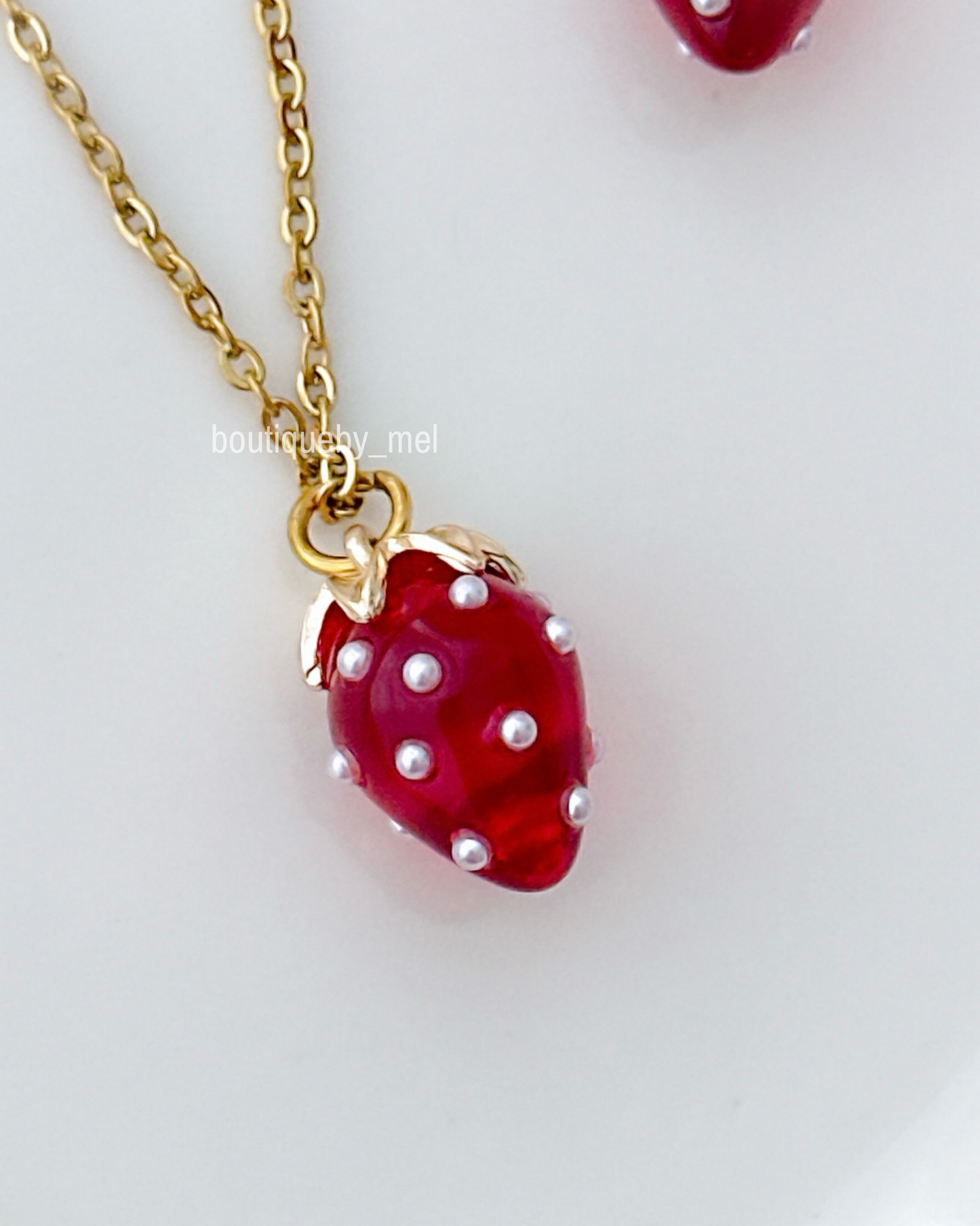 Red Strawberry Necklace