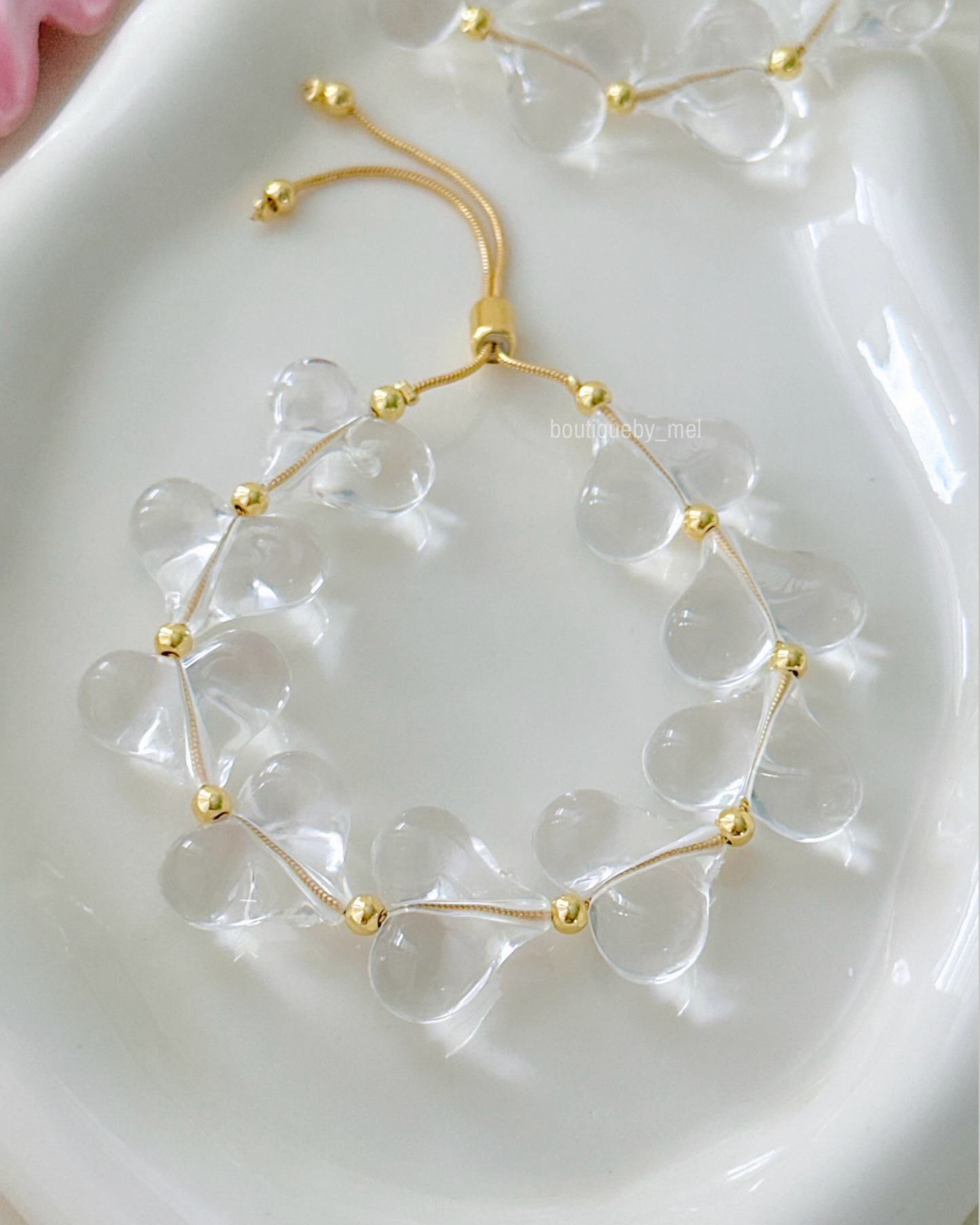 Transparent Hearts Bracelet