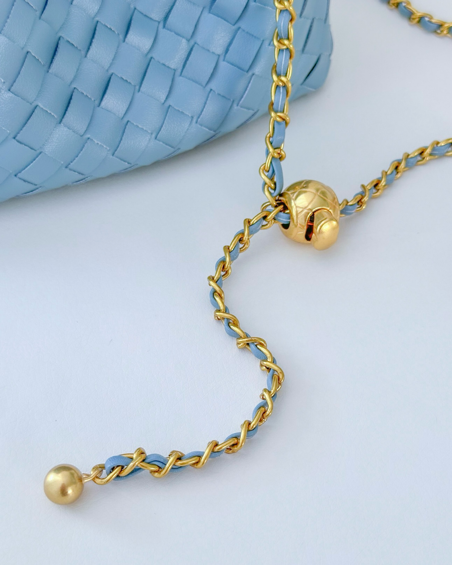 Sky Blue Woven Bag