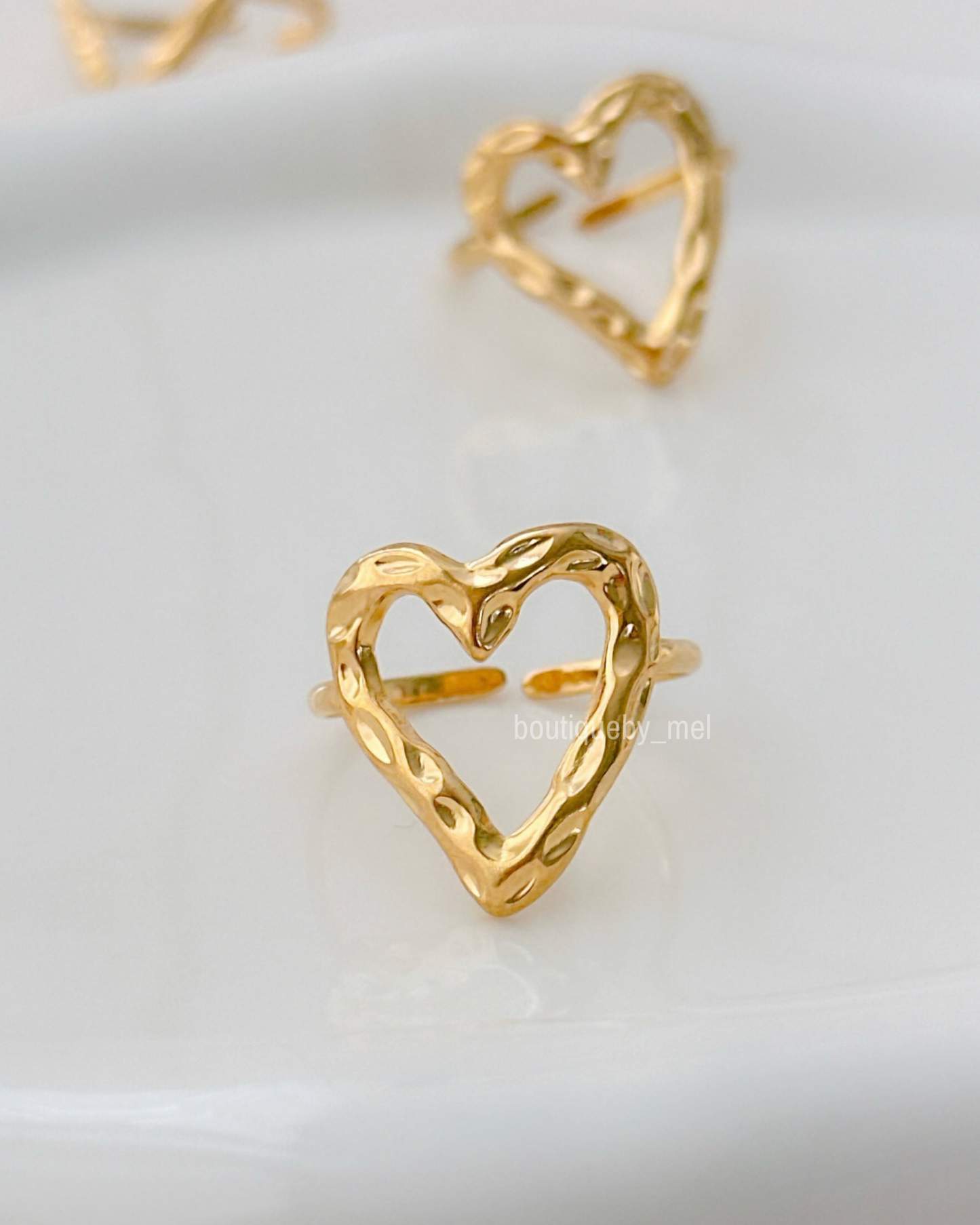 Golden Heart Adjustable Ring