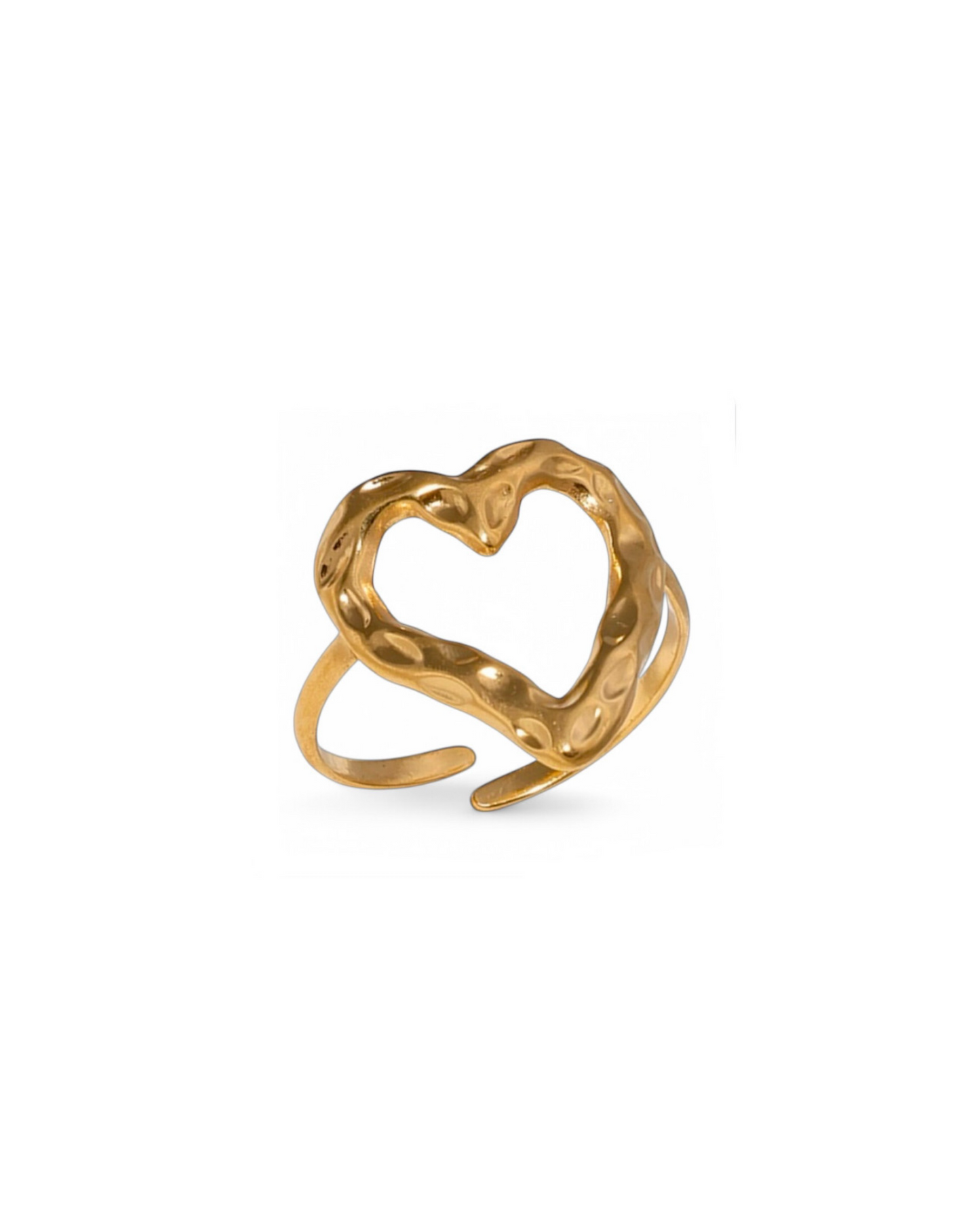 Golden Heart Adjustable Ring