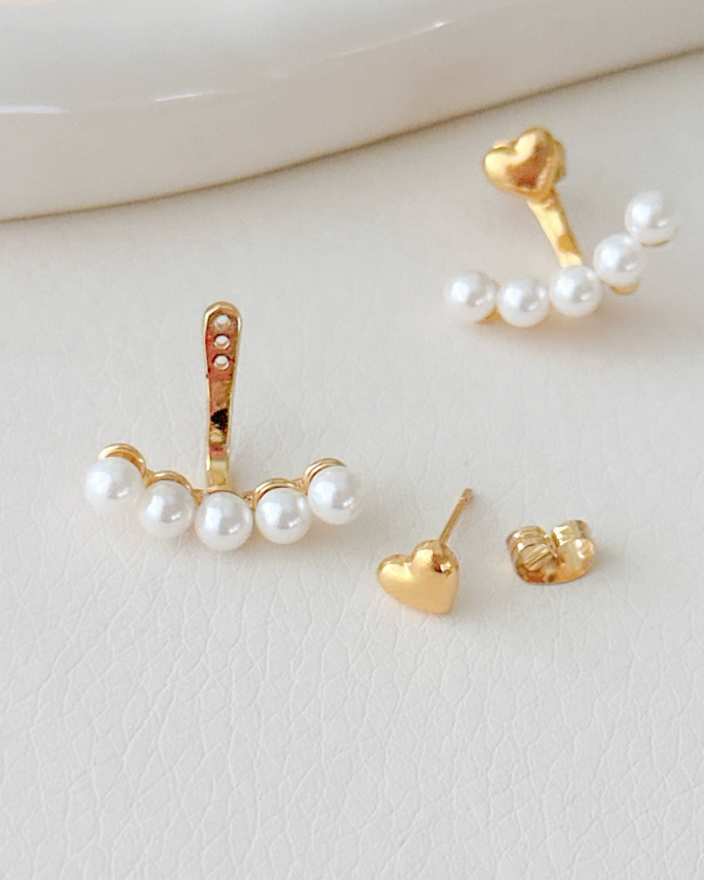 Pearl Hearts Earrings