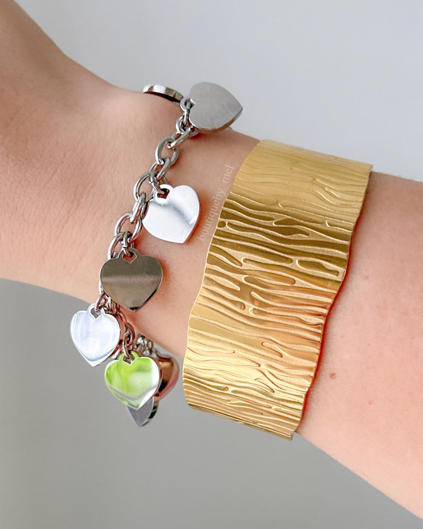 Golden Wave Bangle Bracelet