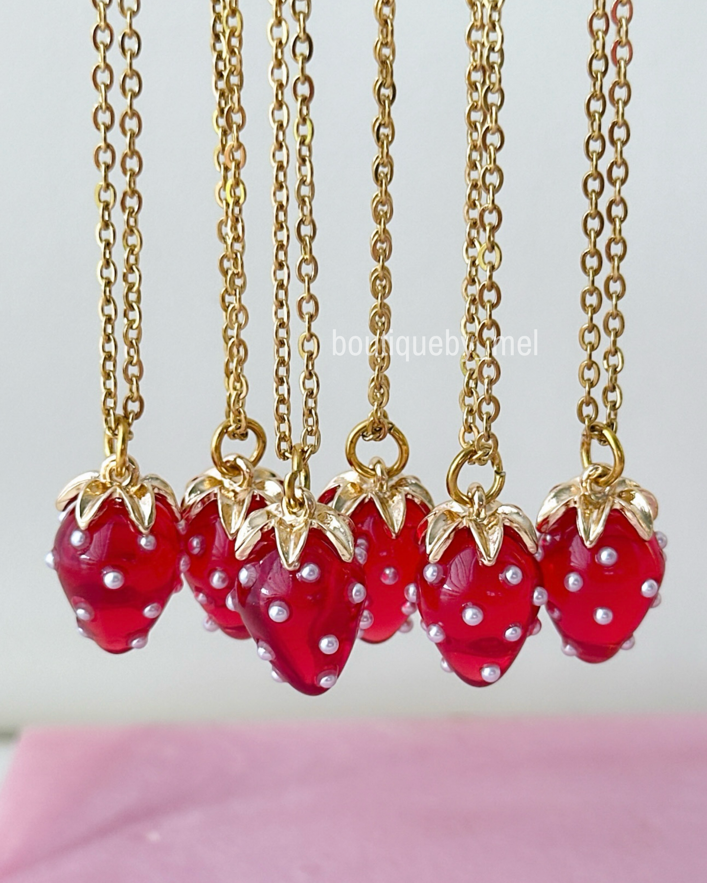 Red Strawberry Necklace