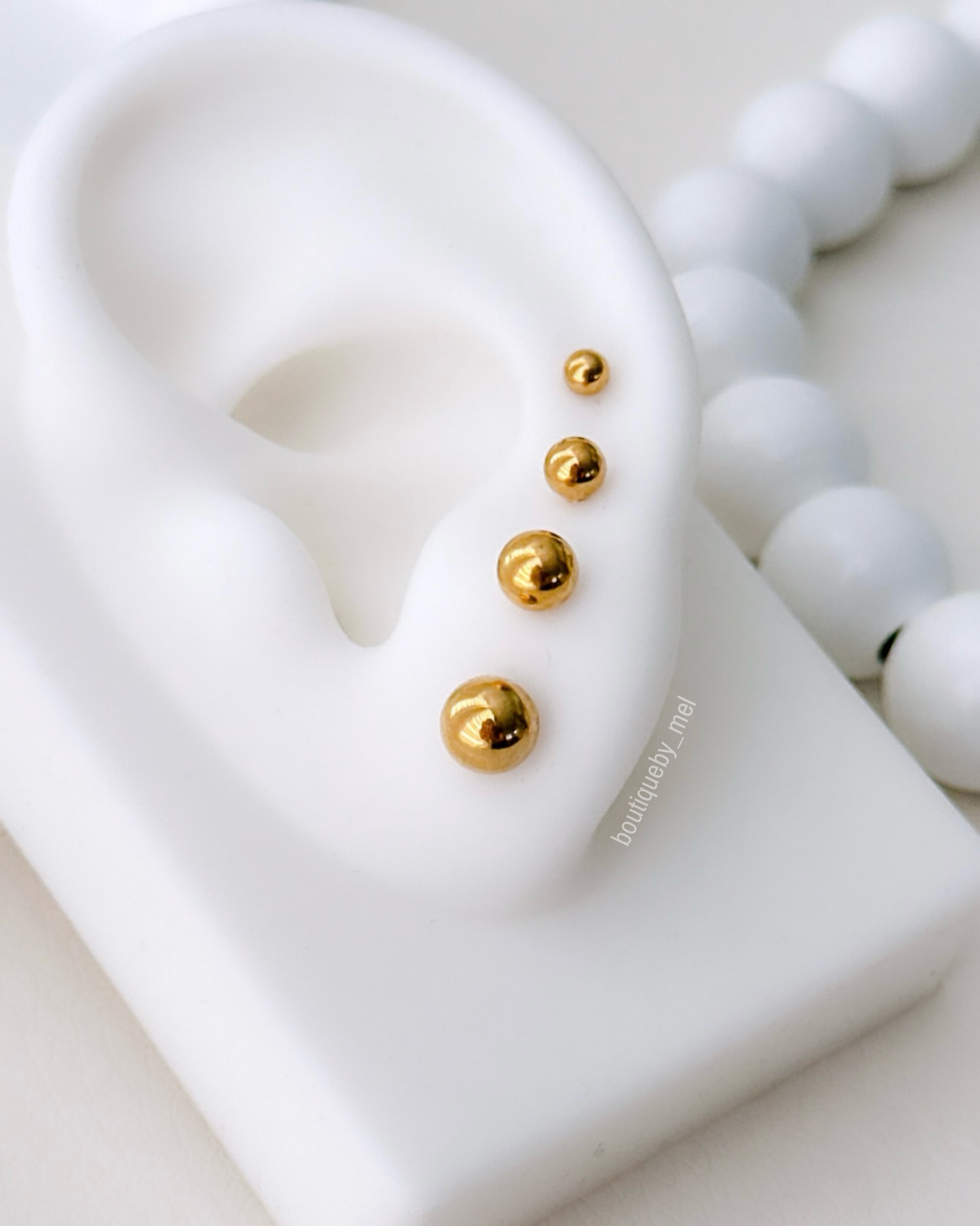 Golden Dots Stud Earrings