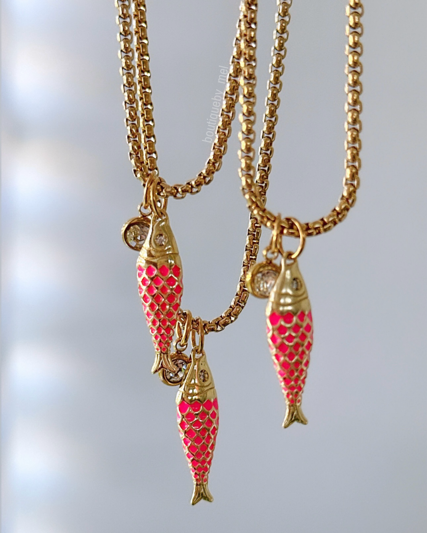 Pink Sardine Necklace