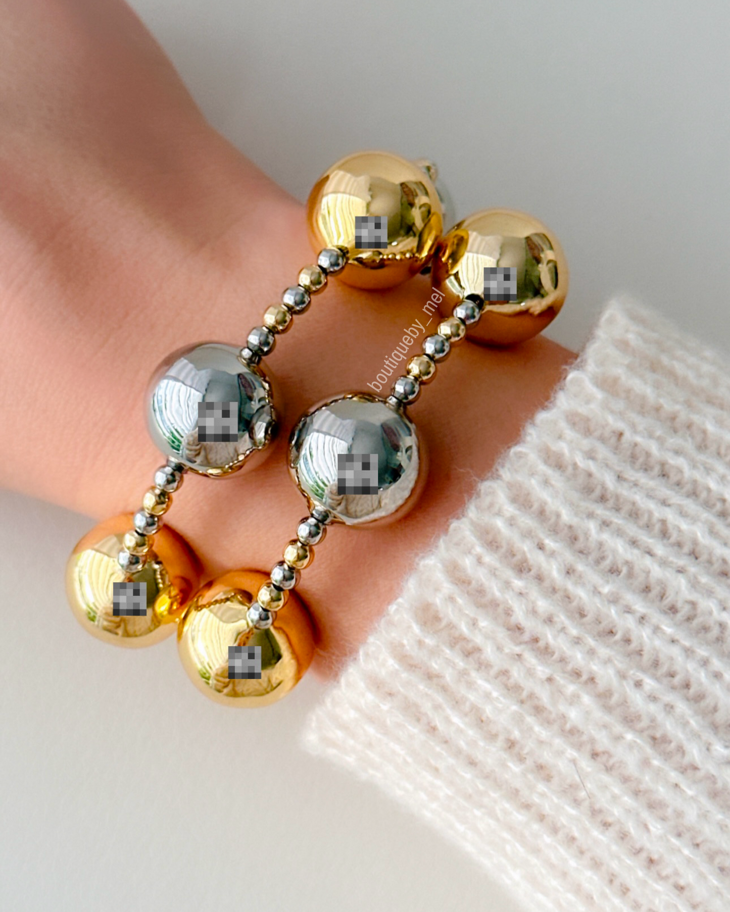 2 Tones Chunky Bubbles Bracelet