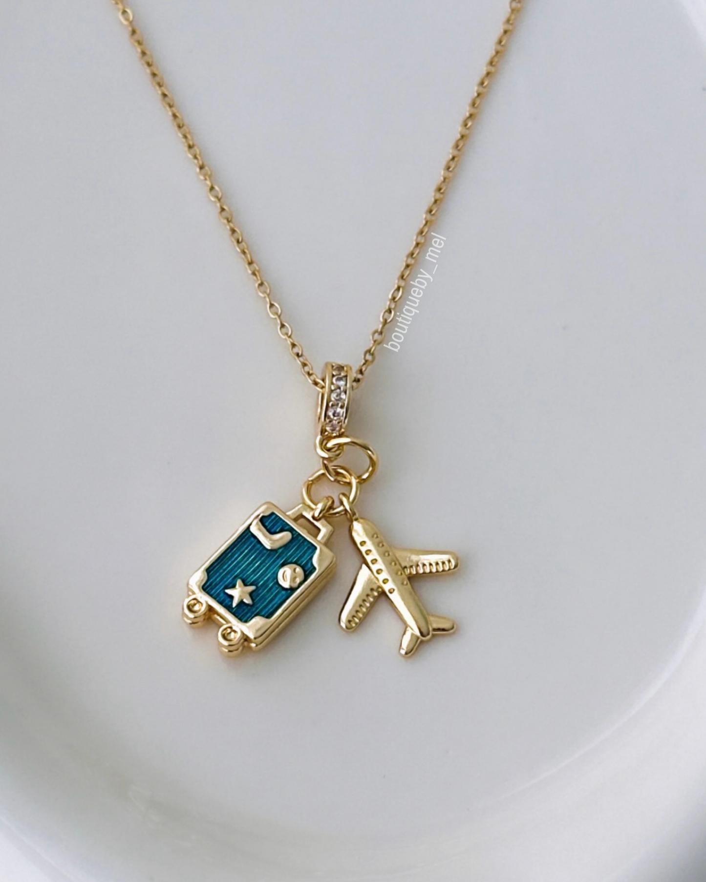 My Blue Luggage Necklace