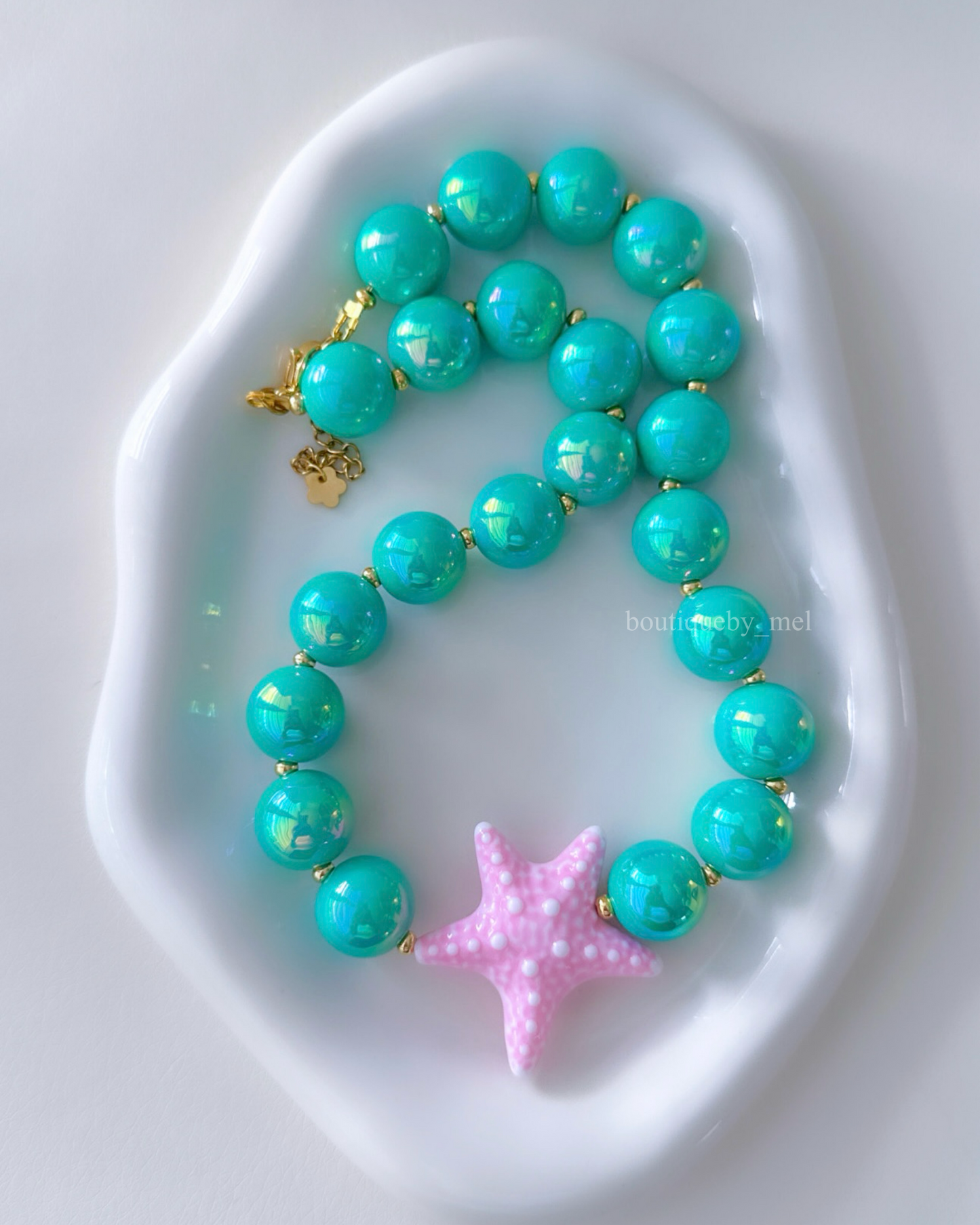 Bubblegum Balls Starfish Necklace