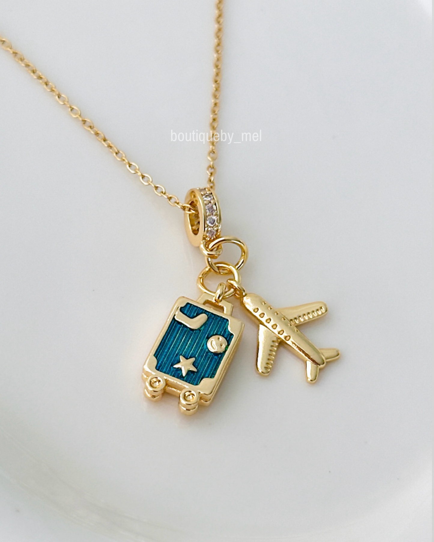 My Blue Luggage Necklace