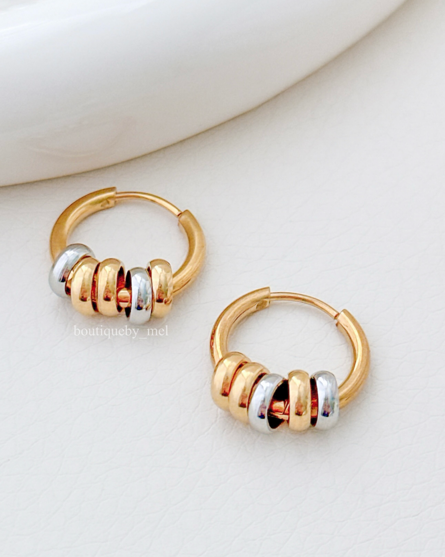 Mini Ring Charm Hoops