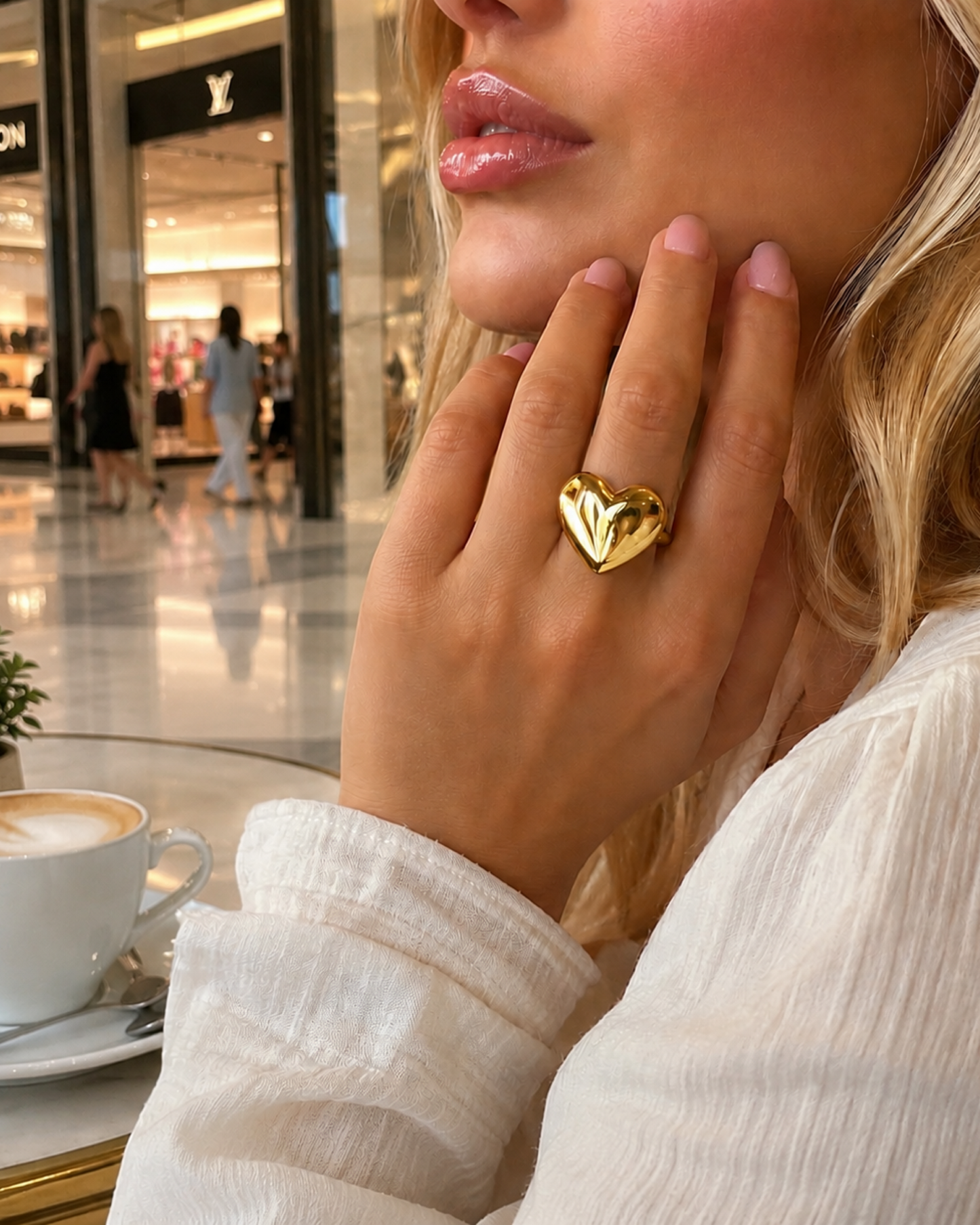 Golden Heart Ring