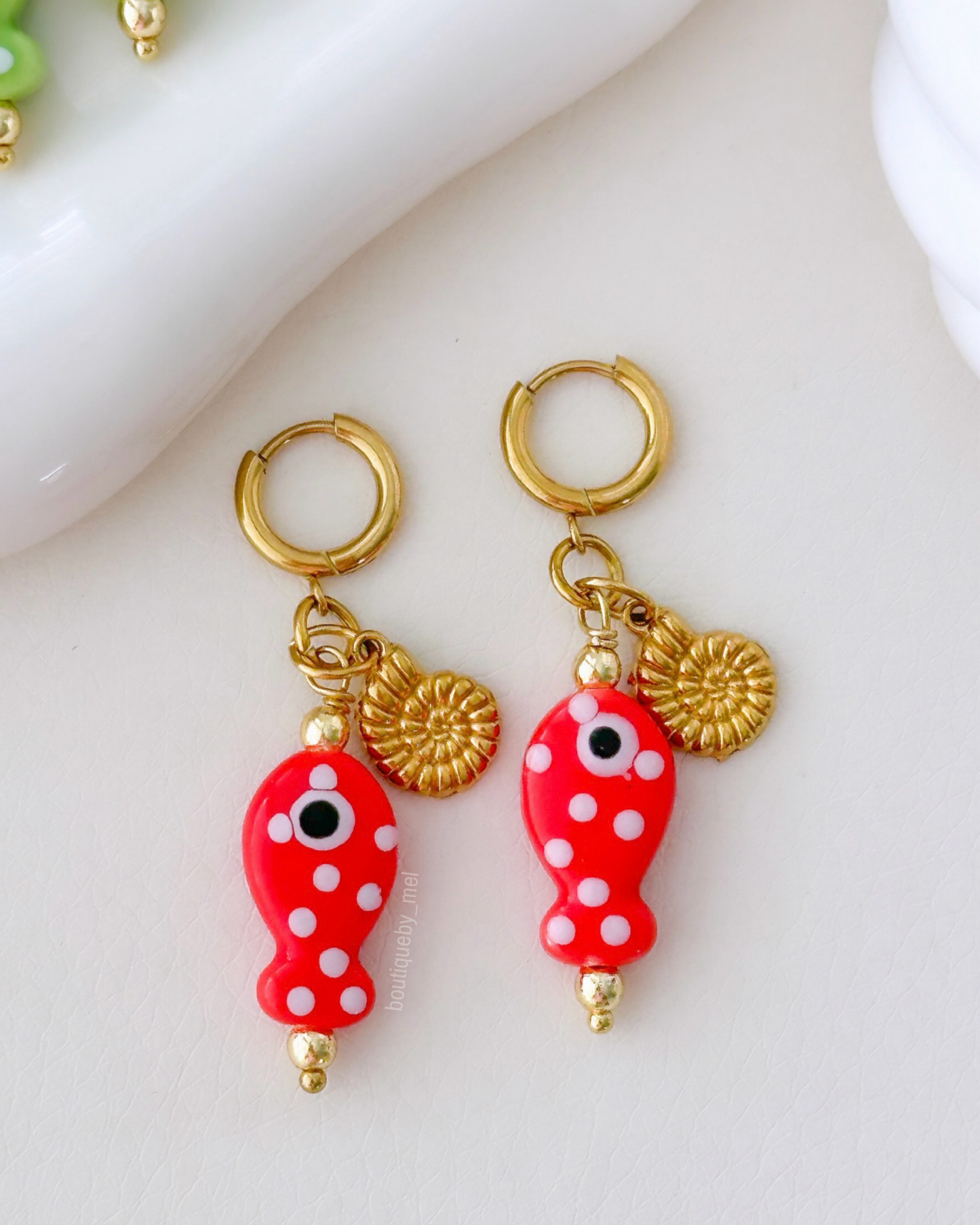 Polka Dots Fish Earrings