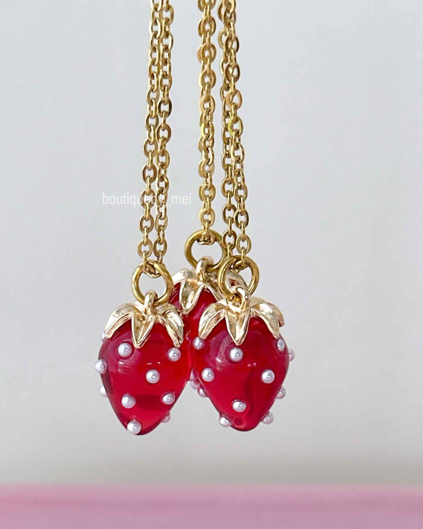 Red Strawberry Necklace