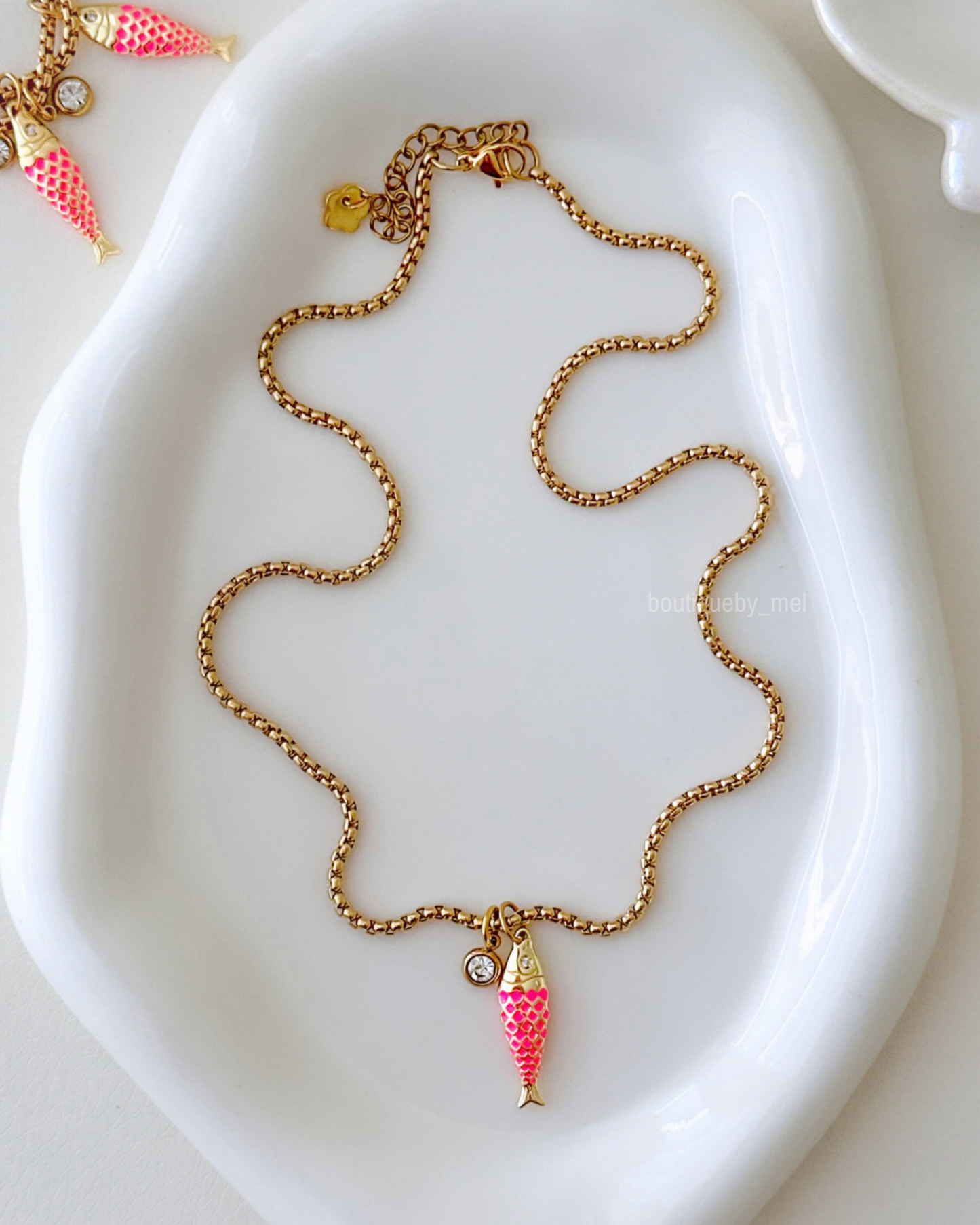 Pink Sardine Necklace