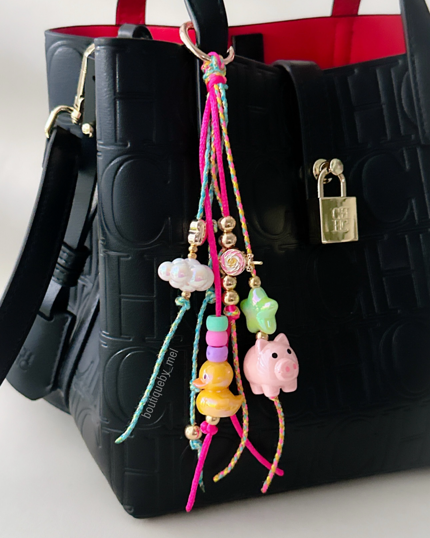 Mel Beaded Bag Charm