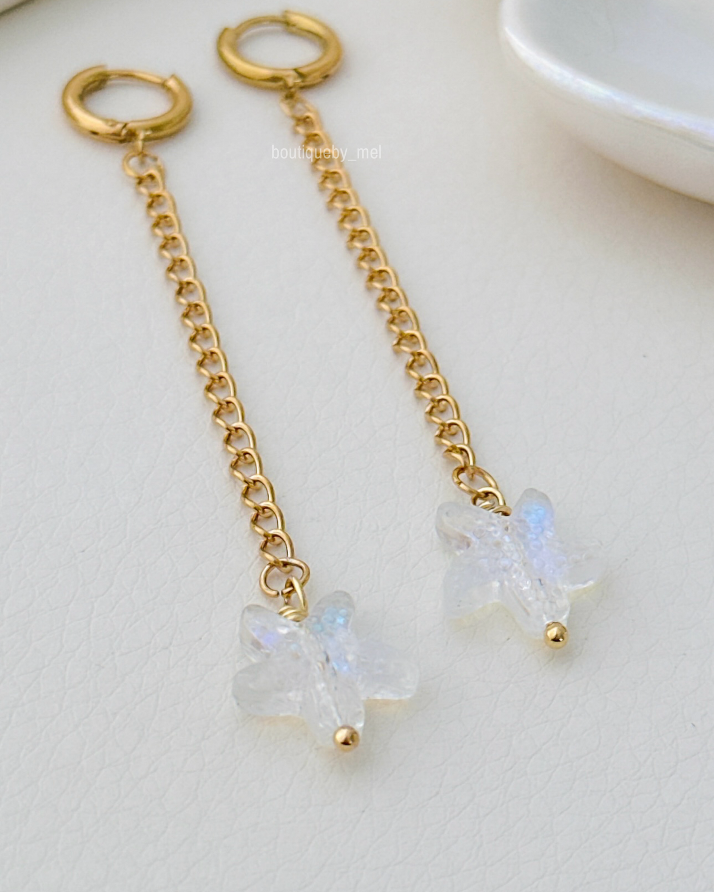 Holographic Starfish Earrings