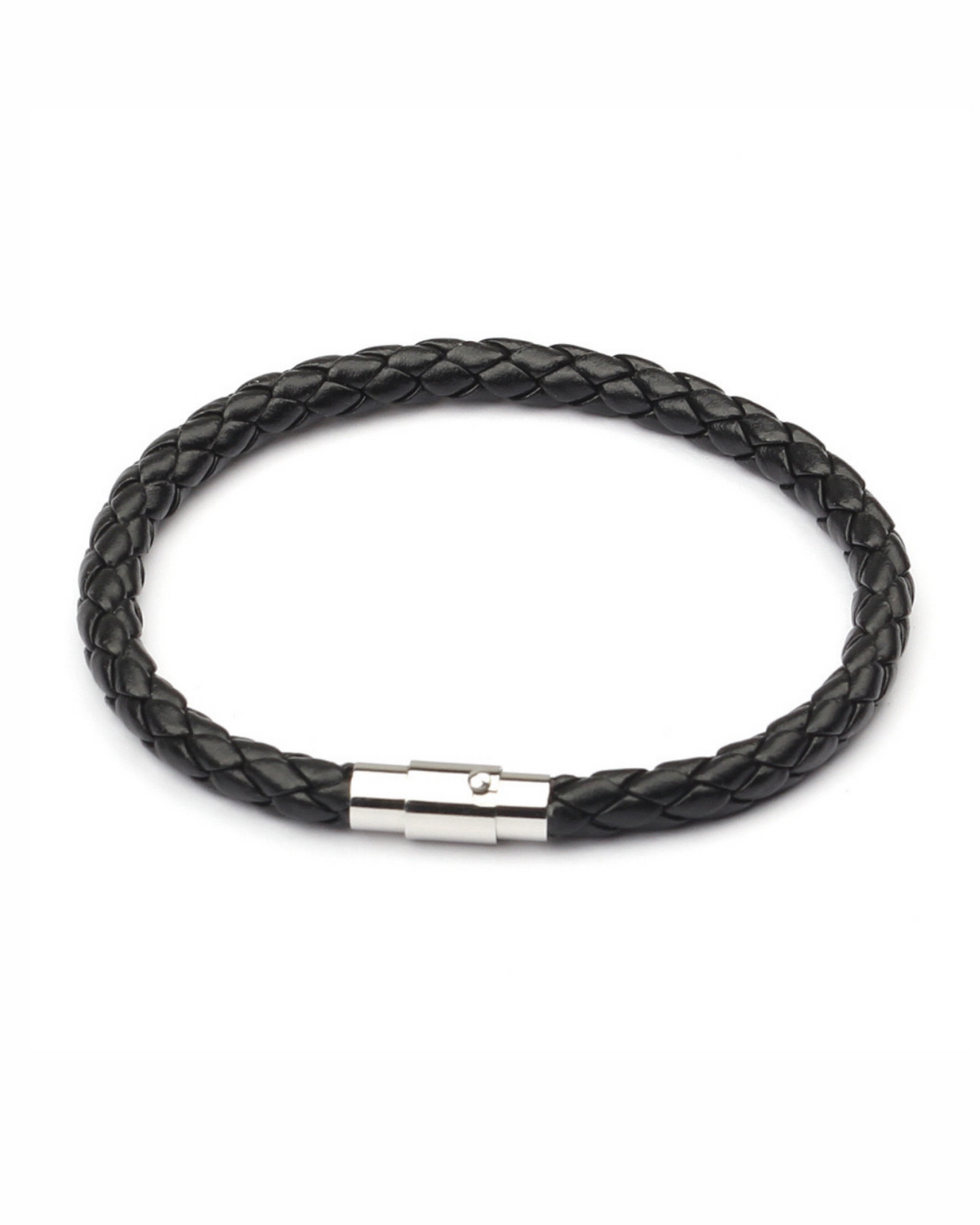 Men Black Leather Bracelet