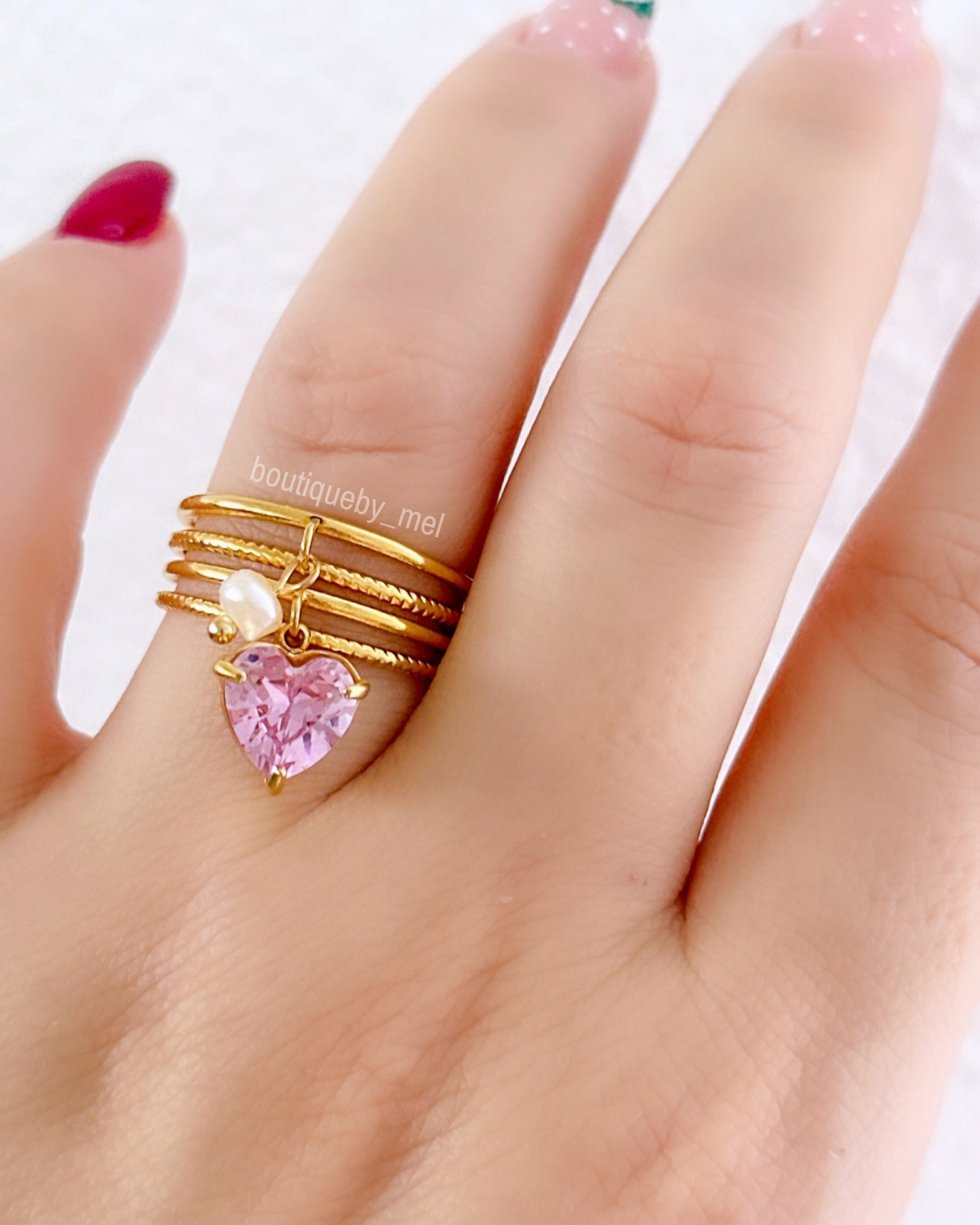 Pink Heart Ring