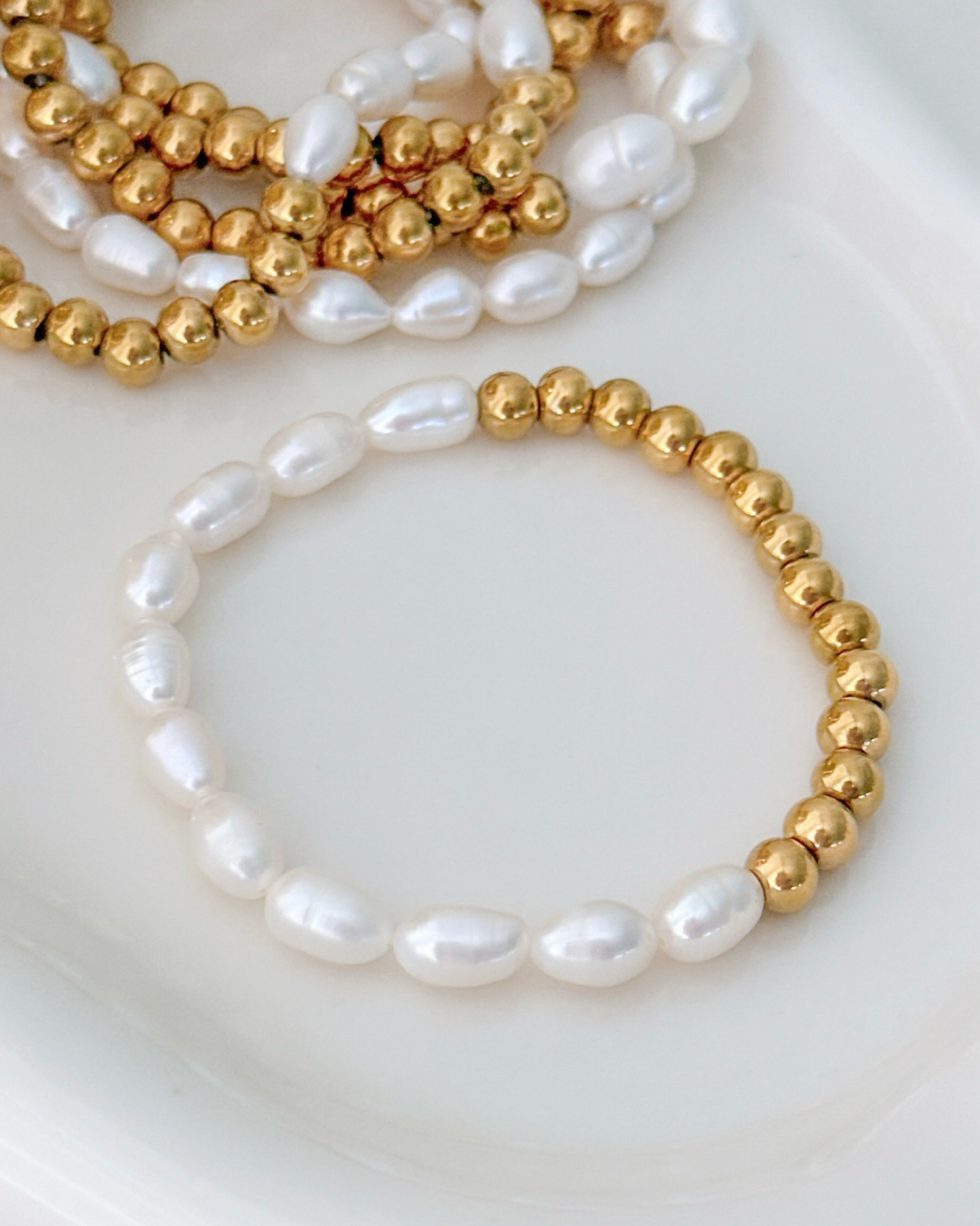 Gold & Pearls Bracelet
