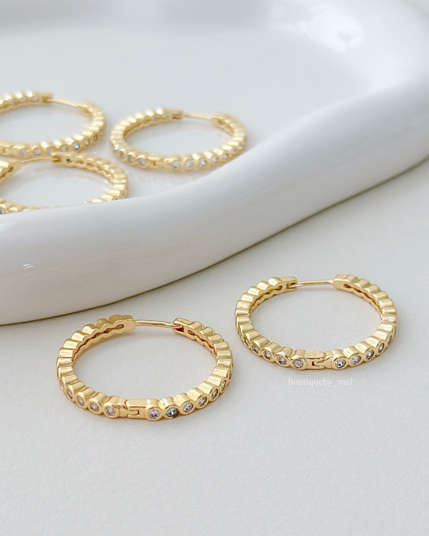 Shiny Hoop Earrings
