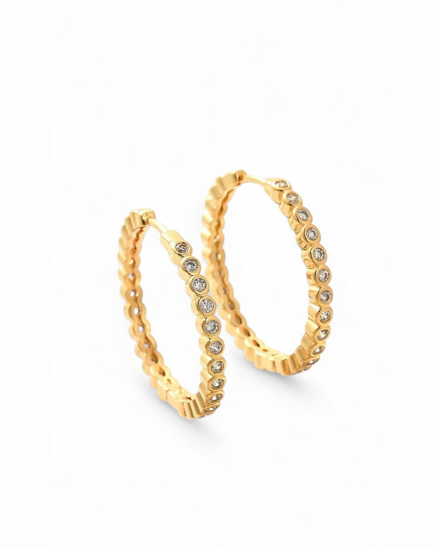 Shiny Hoop Earrings