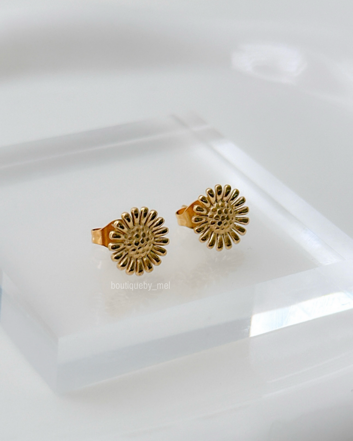 Golden Sunflower Earrings