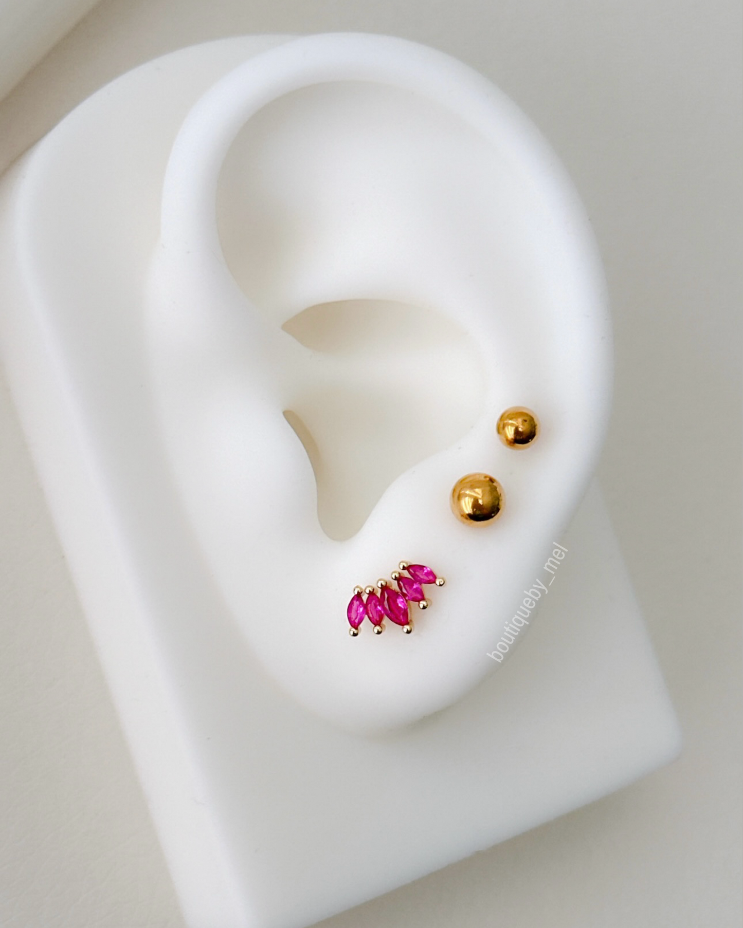 Fuchsia Leaves Earrings