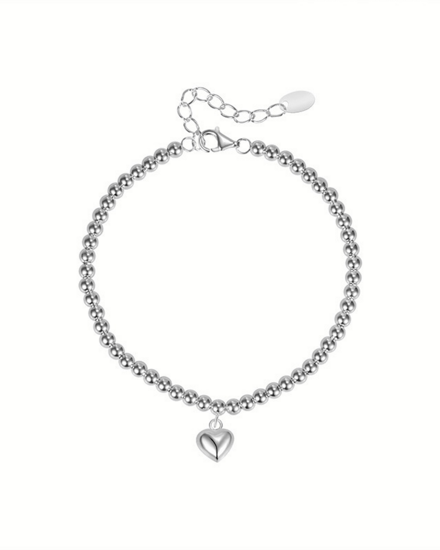 Sterling Silver Small Heart Bracelet