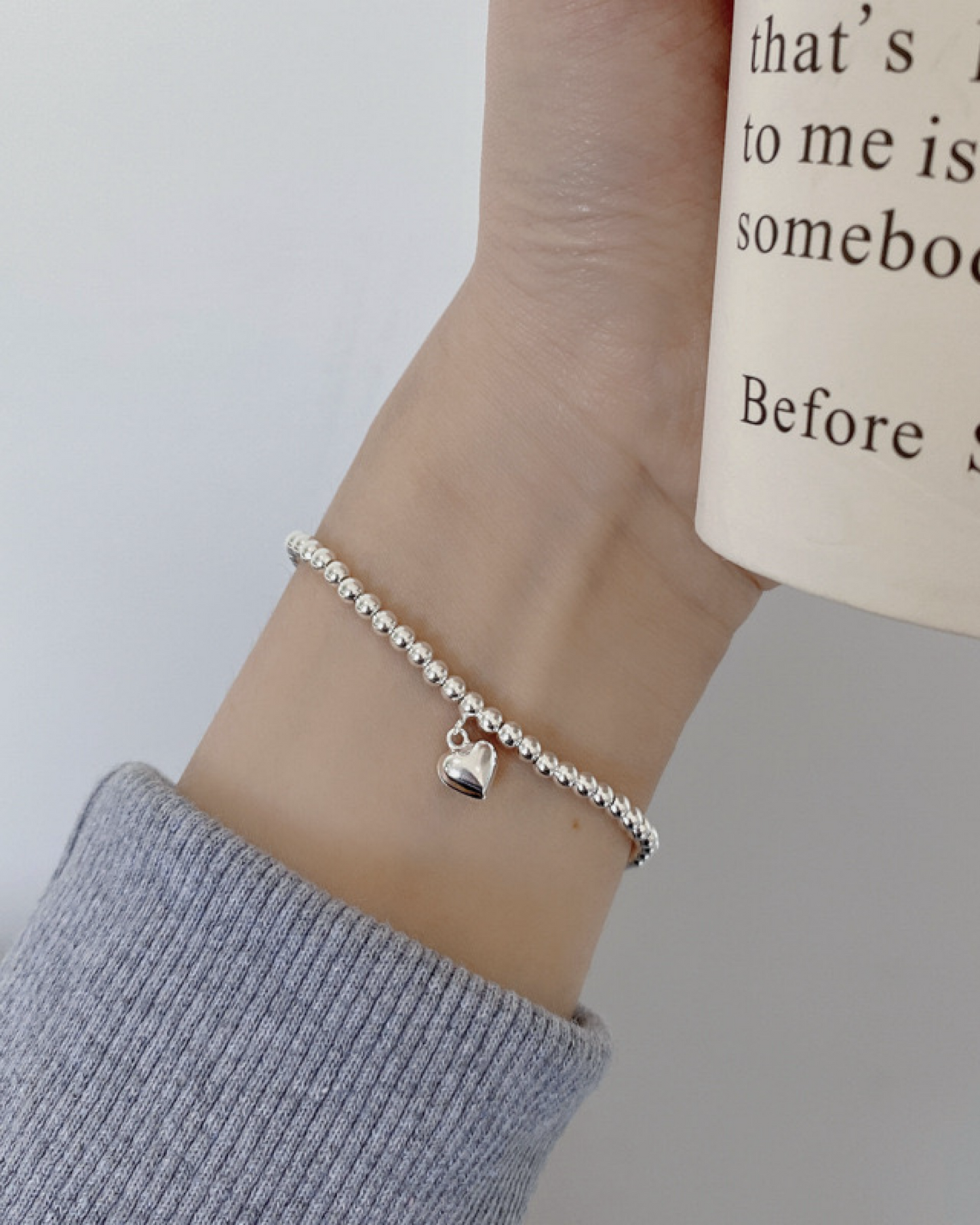 Sterling Silver Small Heart Bracelet