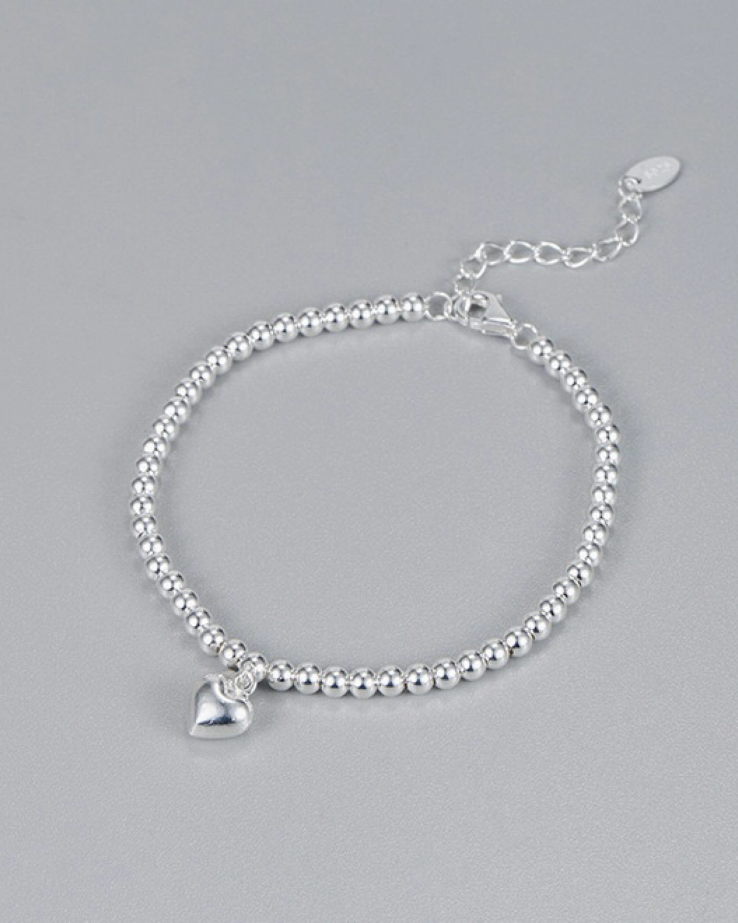 Sterling Silver Small Heart Bracelet