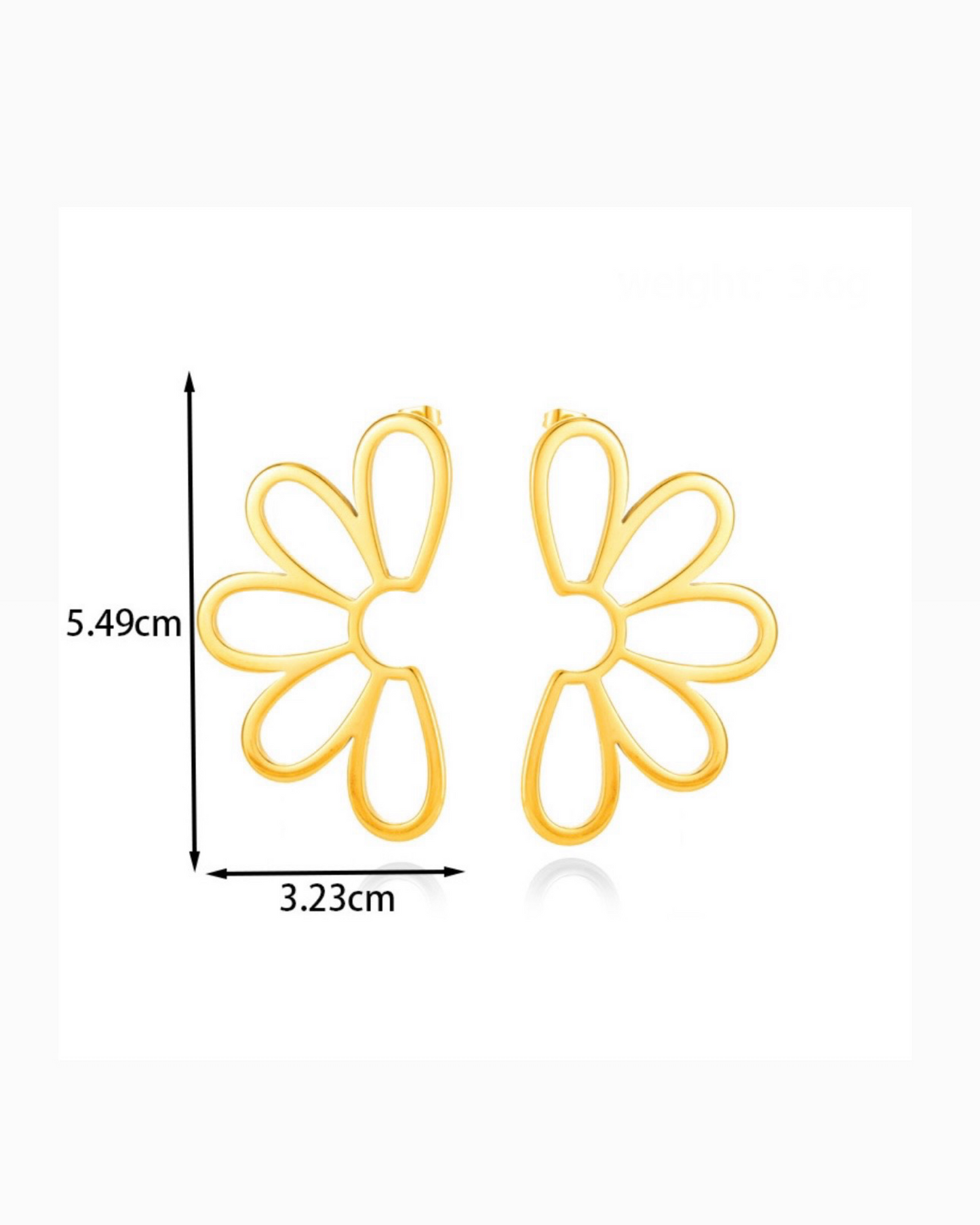 Half Daisy Earrings