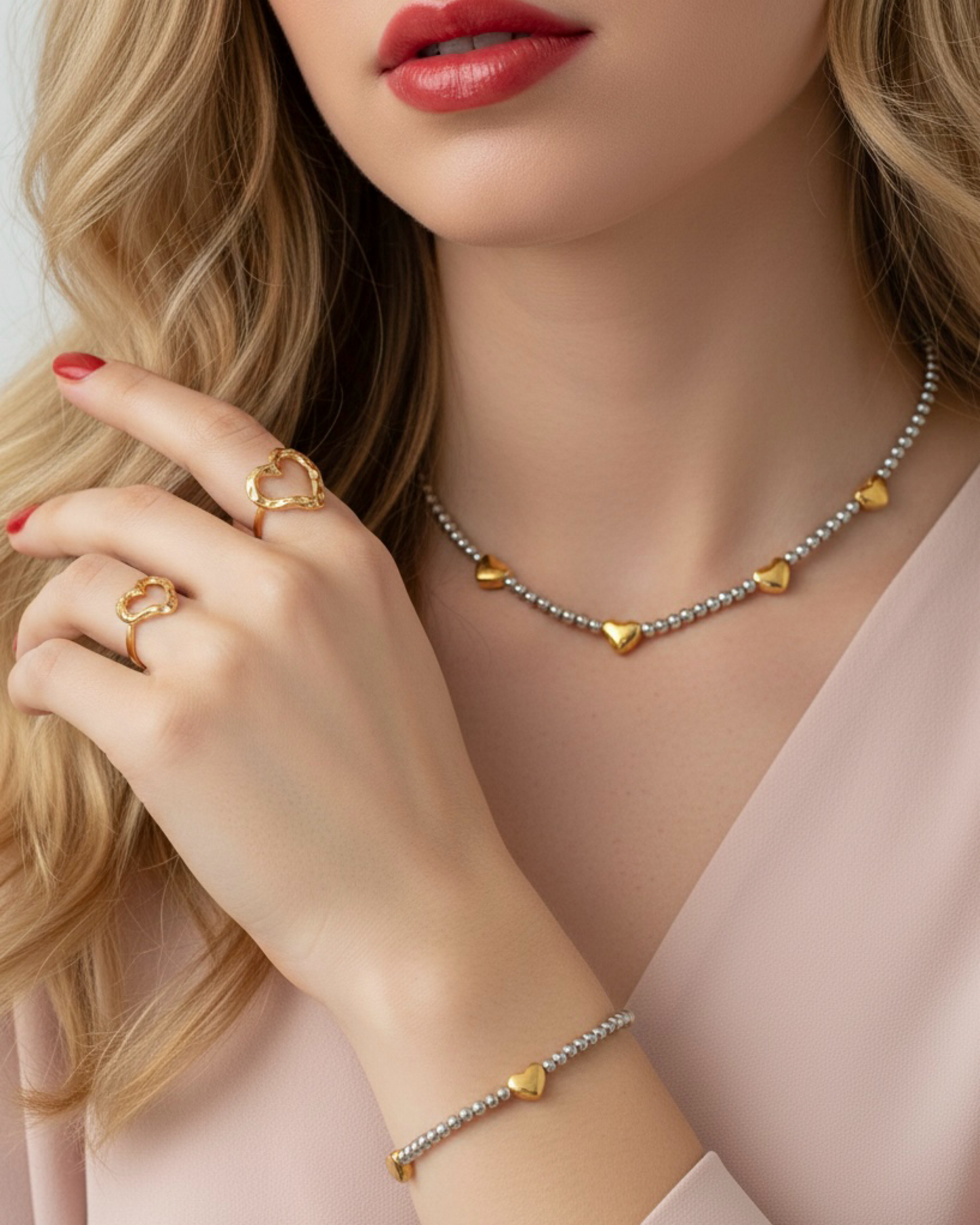 Golden Hearts Bracelet