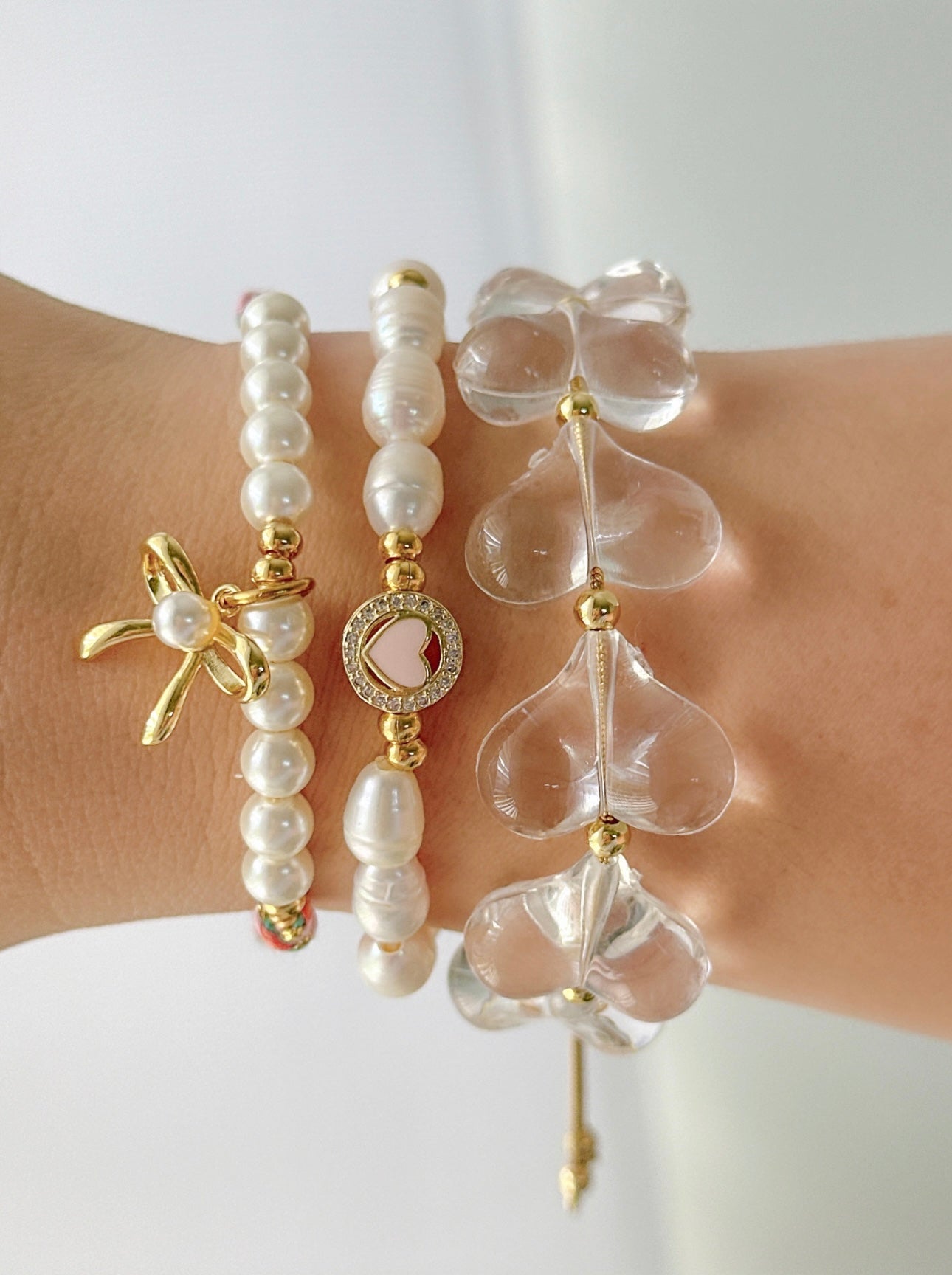 Transparent Hearts Bracelet