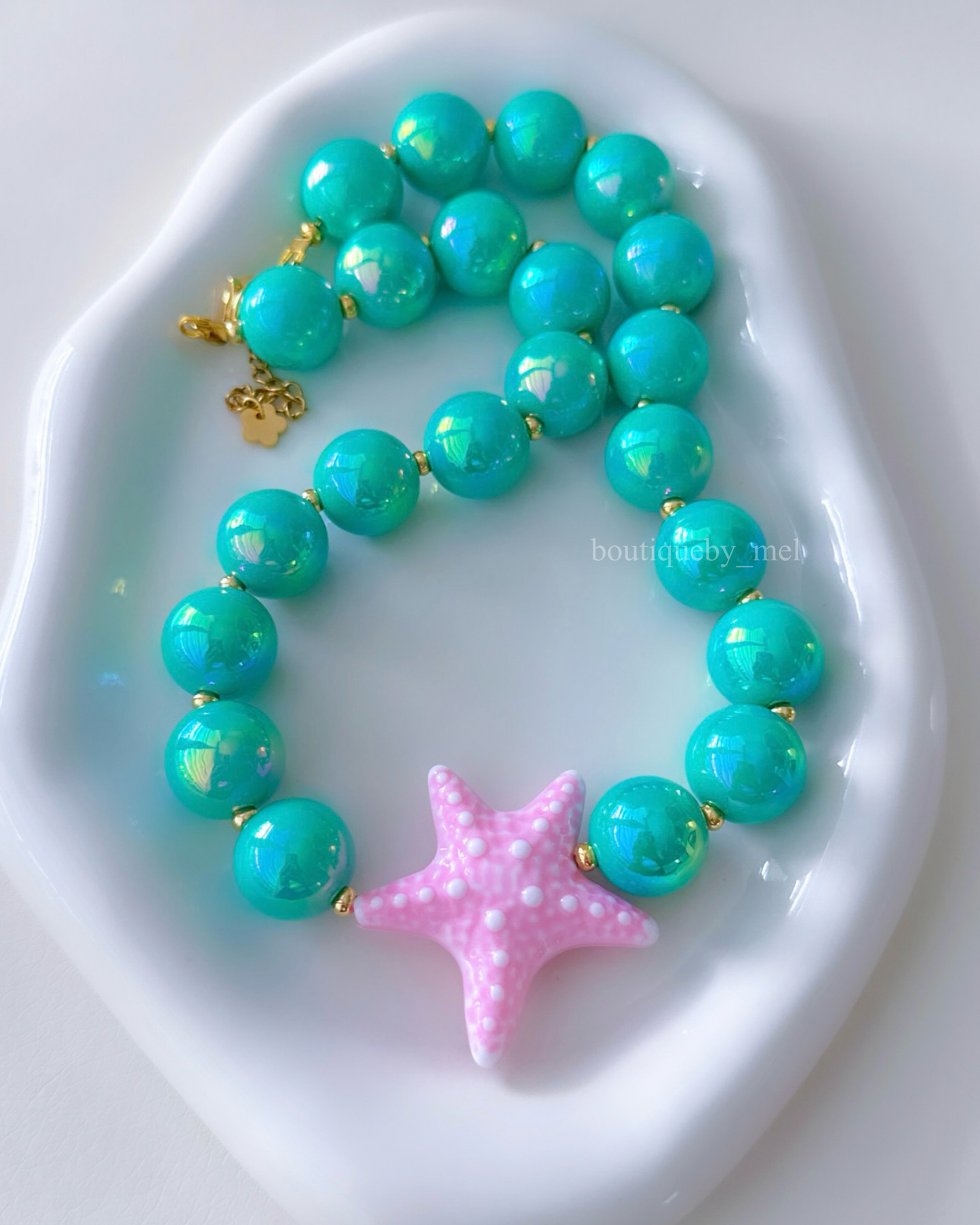 Bubblegum Balls Starfish Necklace