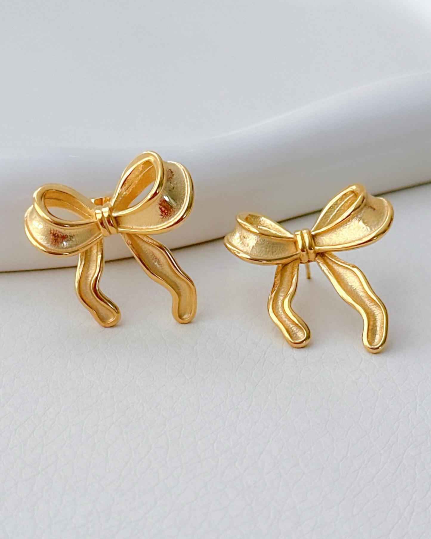 Golden Bow Earrings