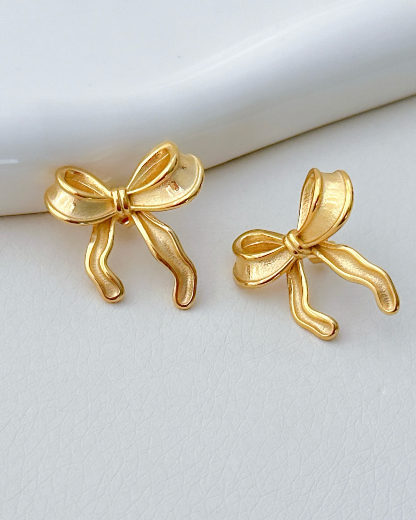 Golden Bow Earrings