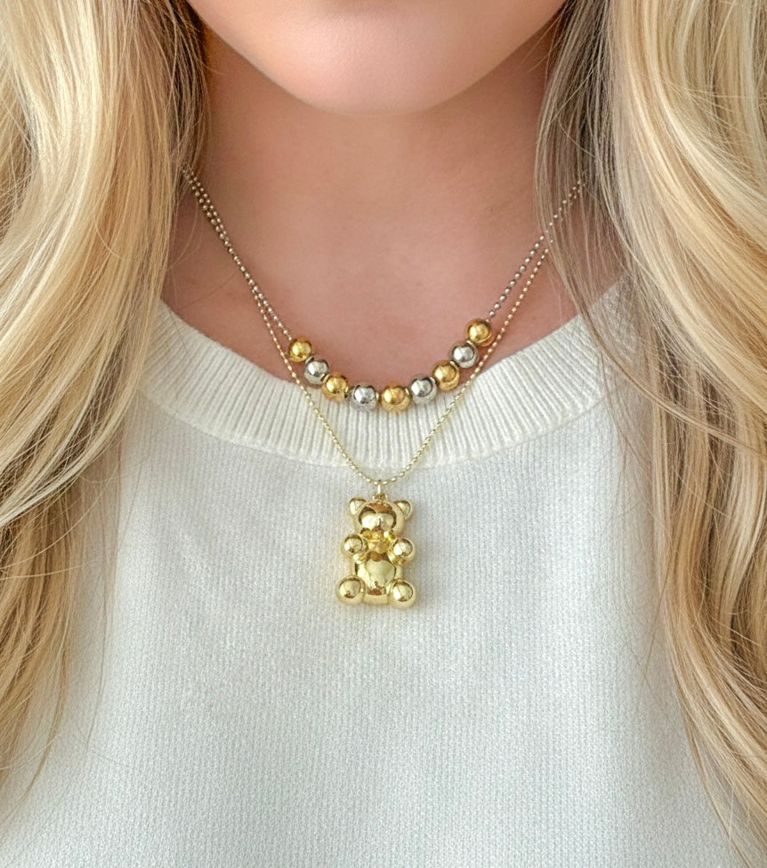 Golden Bear Necklace