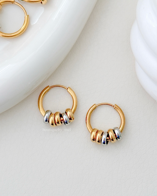 Mini Ring Charm Hoops