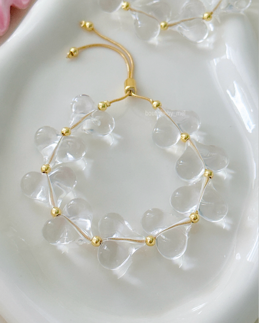Transparent Hearts Bracelet