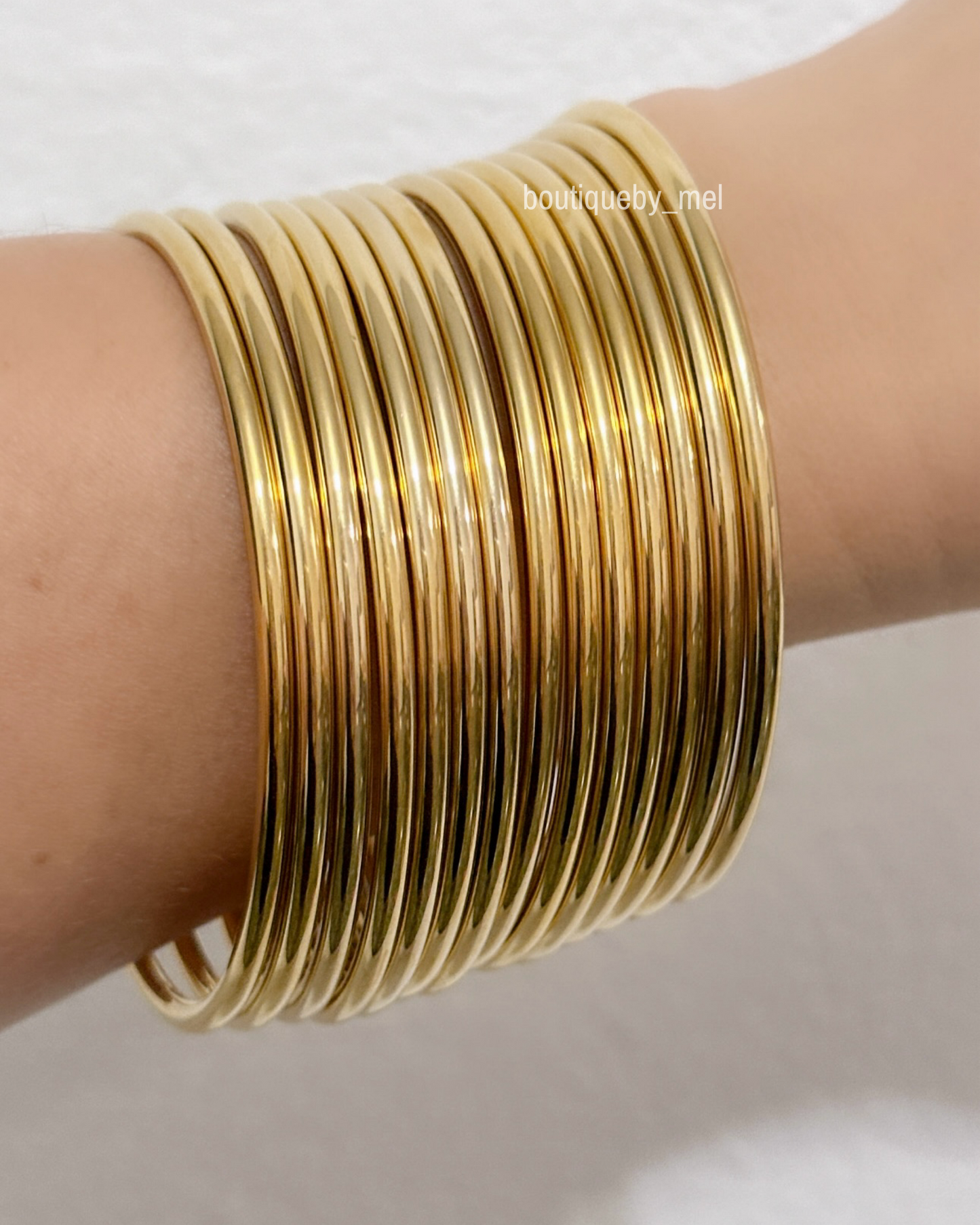 Golden Bangles - Set of 7