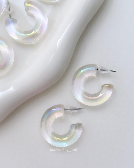 Holographic Clear Earrings