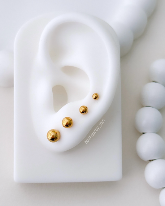 Golden Dots Stud Earrings