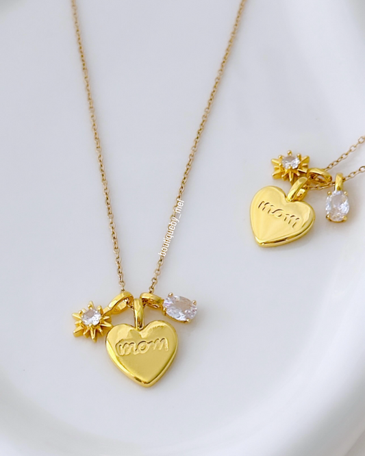 MOM Heart Necklace