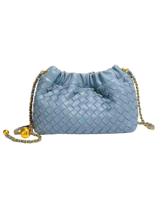 Sky Blue Woven Bag