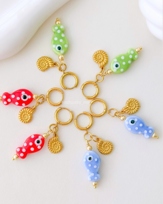 Polka Dots Fish Earrings