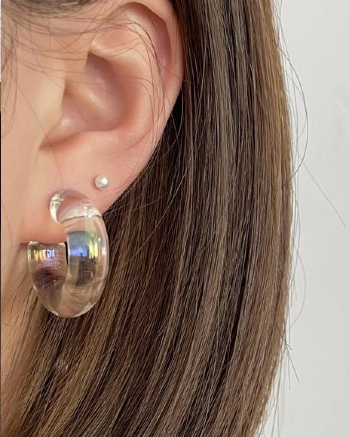 Holographic Clear Earrings