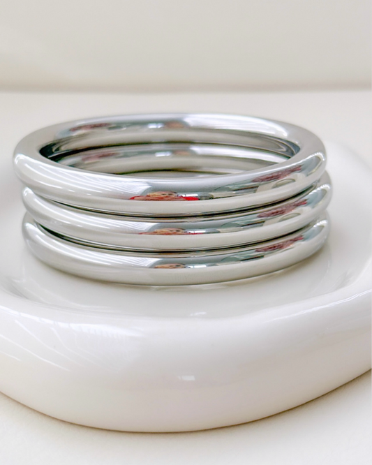 Silver Bangles / Set of 3