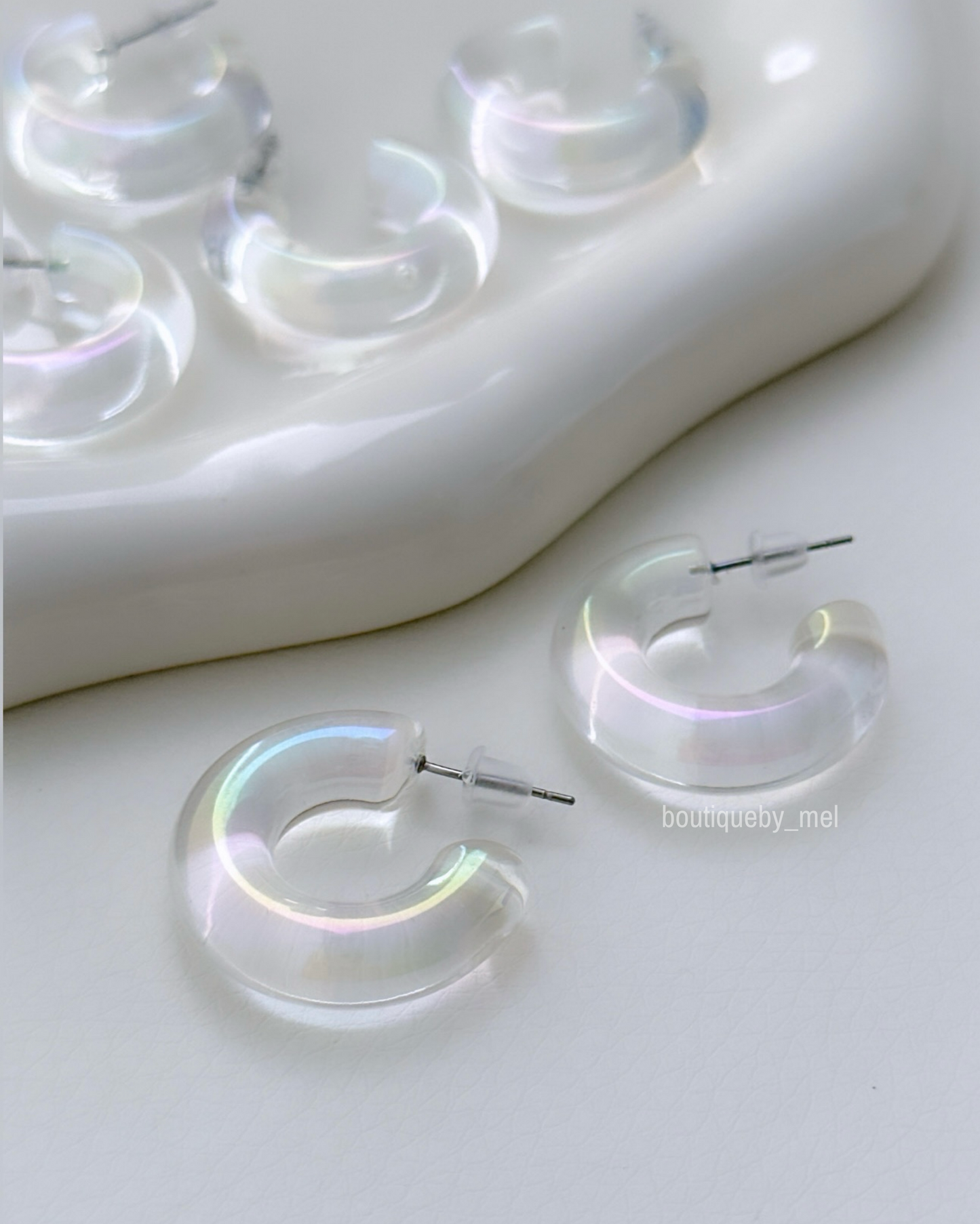 Holographic Clear Earrings